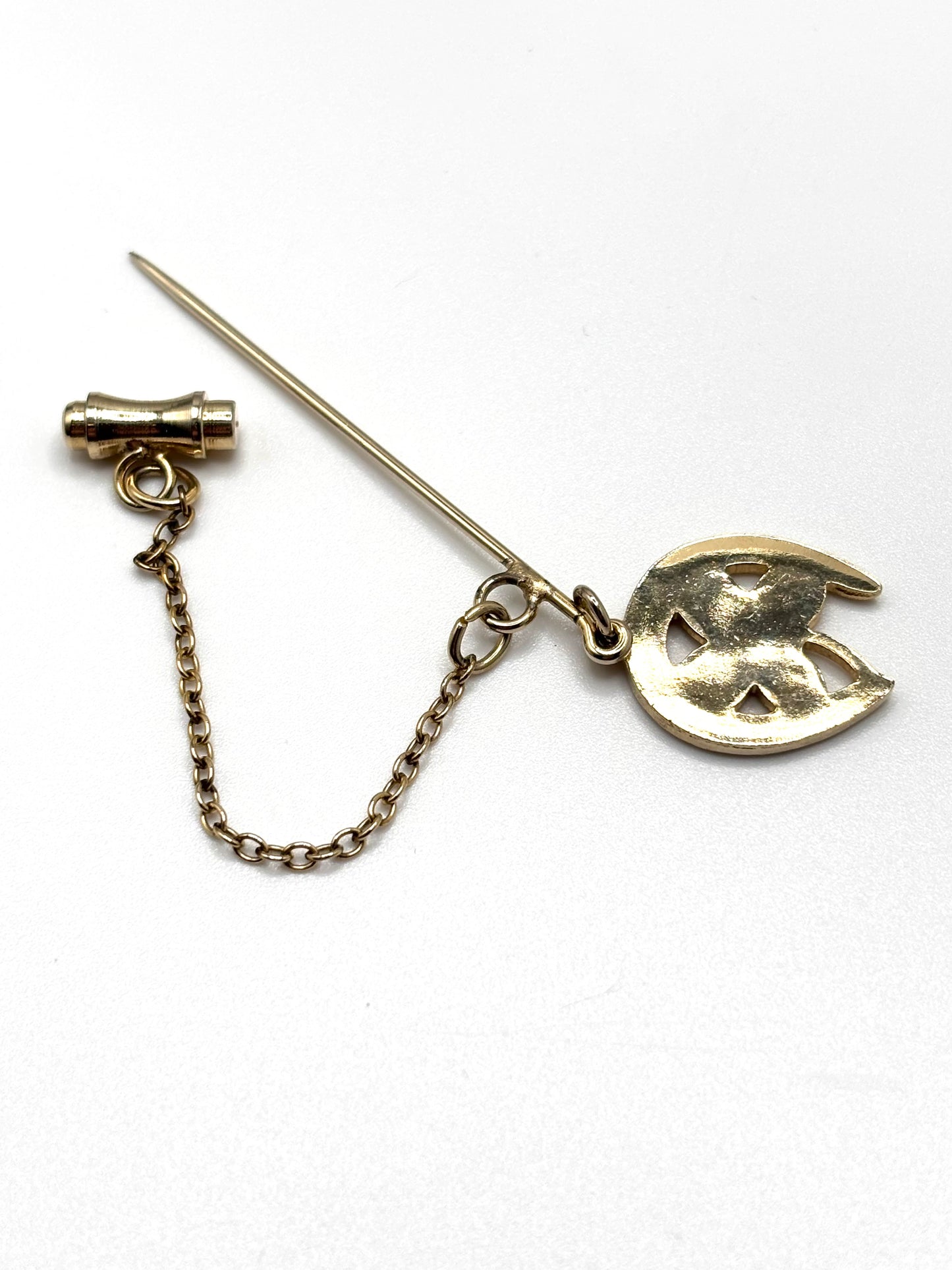 Vintage Horseshoe & Clover Tie Pin