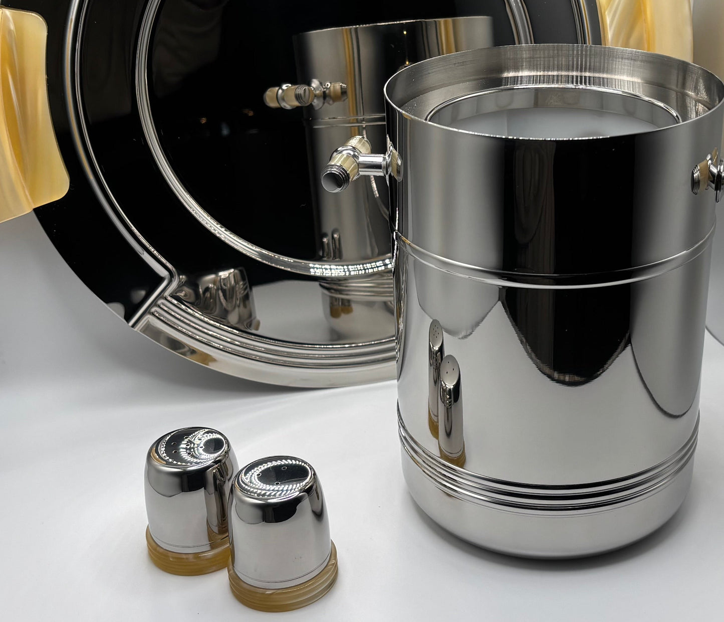 Couzon Greco Pearl Stainless Steel Water Pitcher / Champagne Chiller — 18/10 France, New in Box
