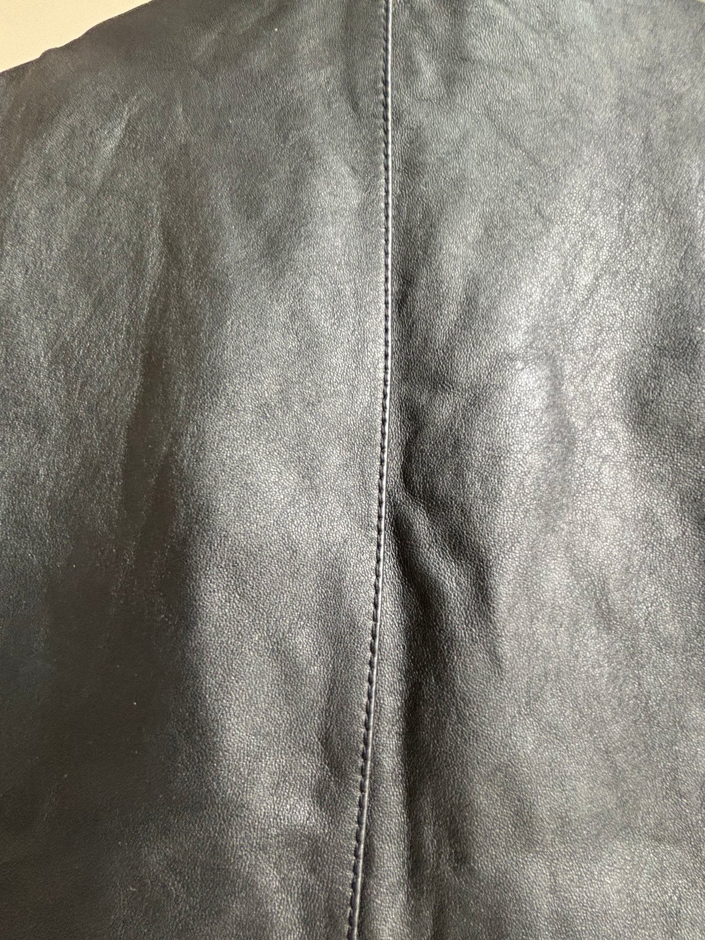 Vintage Danier Black Leather Vest XS