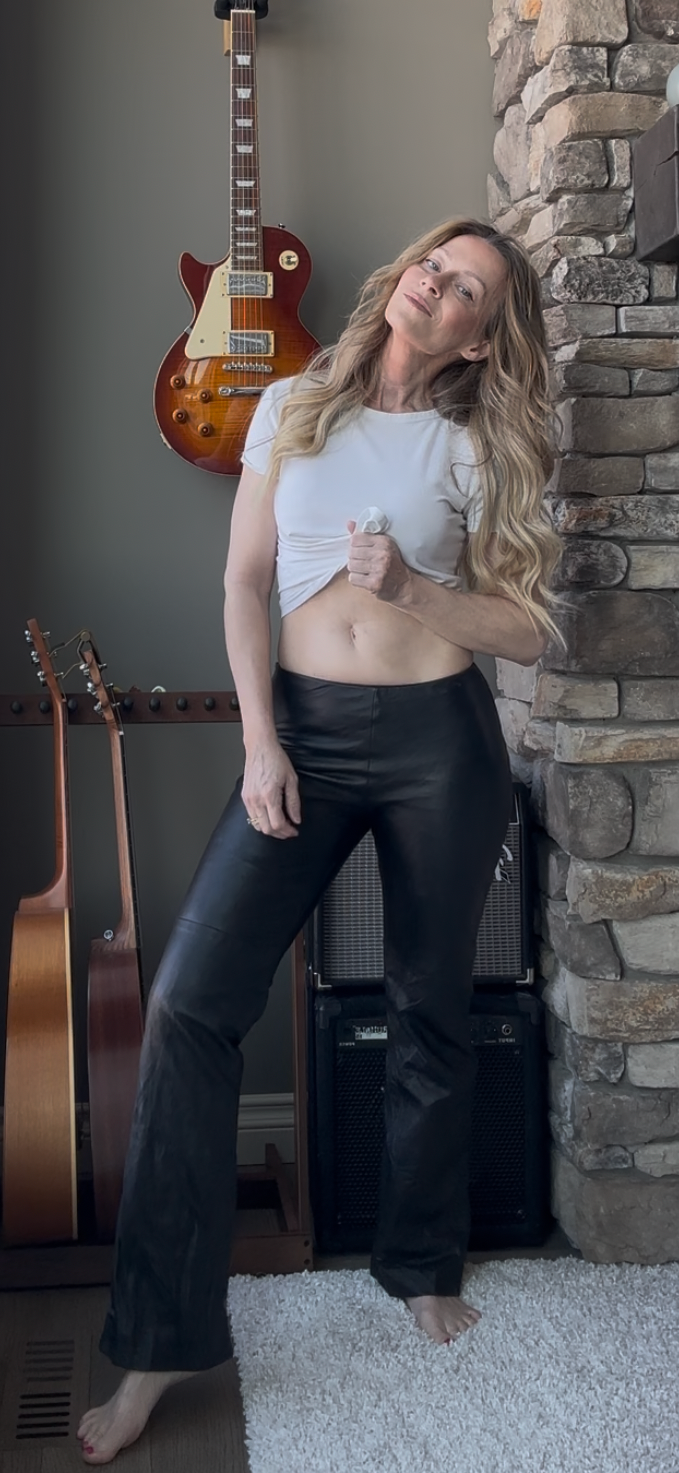 Vintage Black Leather Pants
