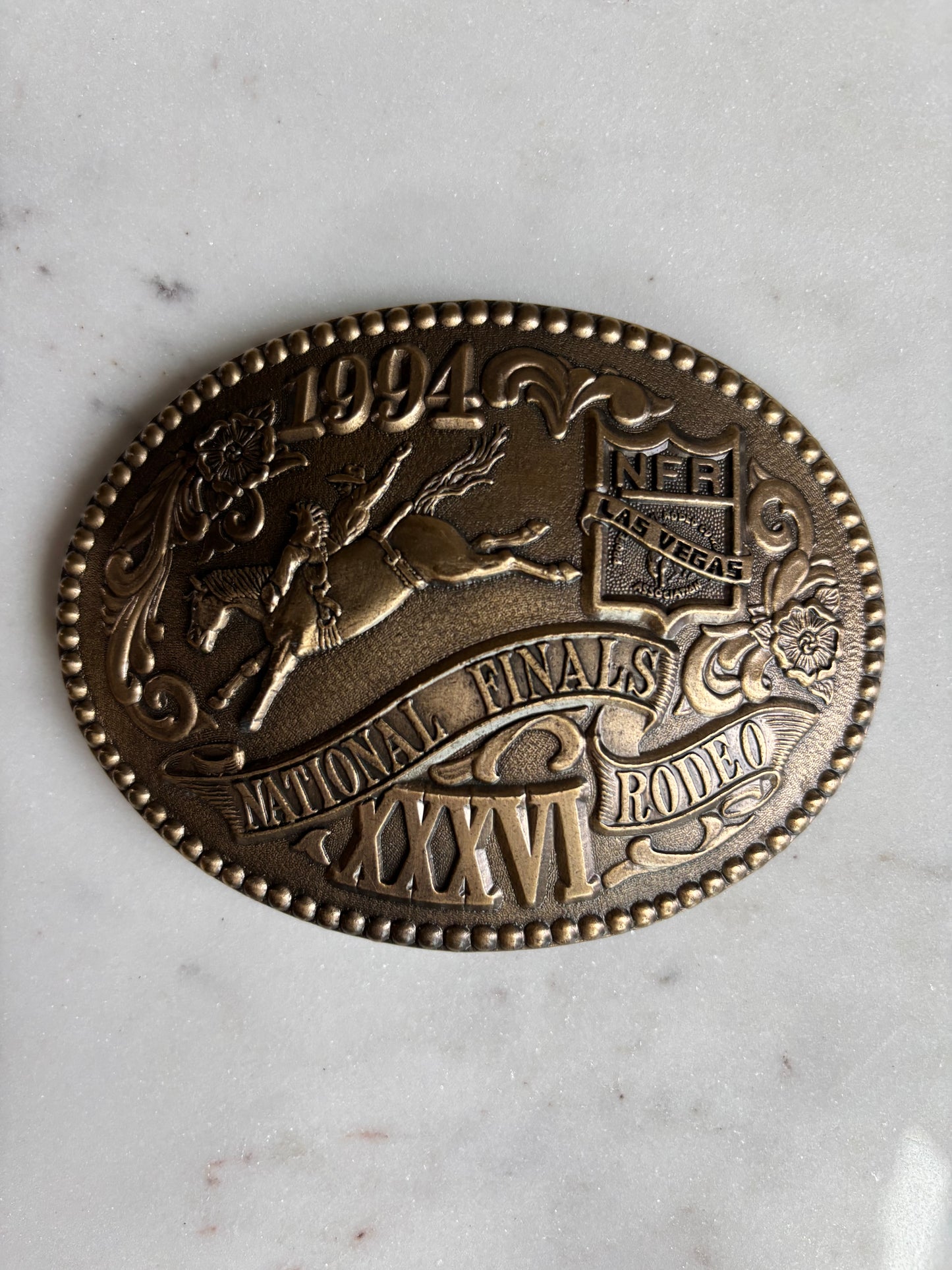 1994 National Finals Rodeo (NFR) belt buckle — Las Vegas, XXXVI edition