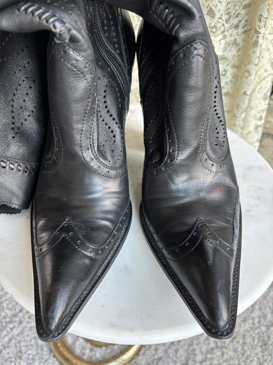 Vintage Black Western Boots – Ladies size 8.5