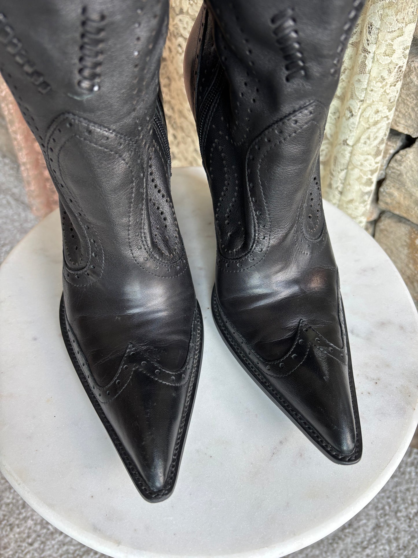 Vintage Black Western Boots – Ladies size 8.5