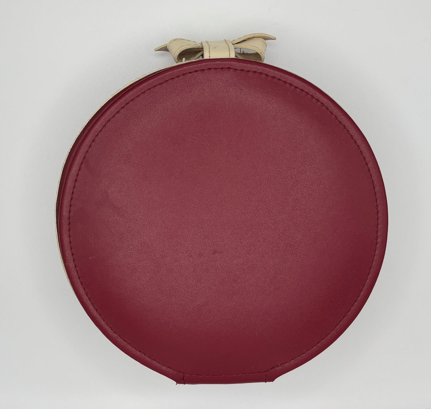Vintage Danier Leather Box — Round with Bow detail