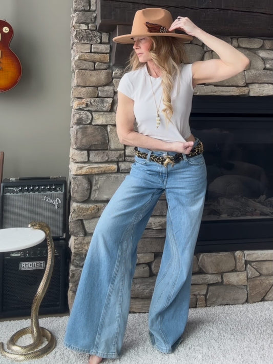 Equine Gold Tone Belt — Vintage Hardware, Black Cord—1980’s