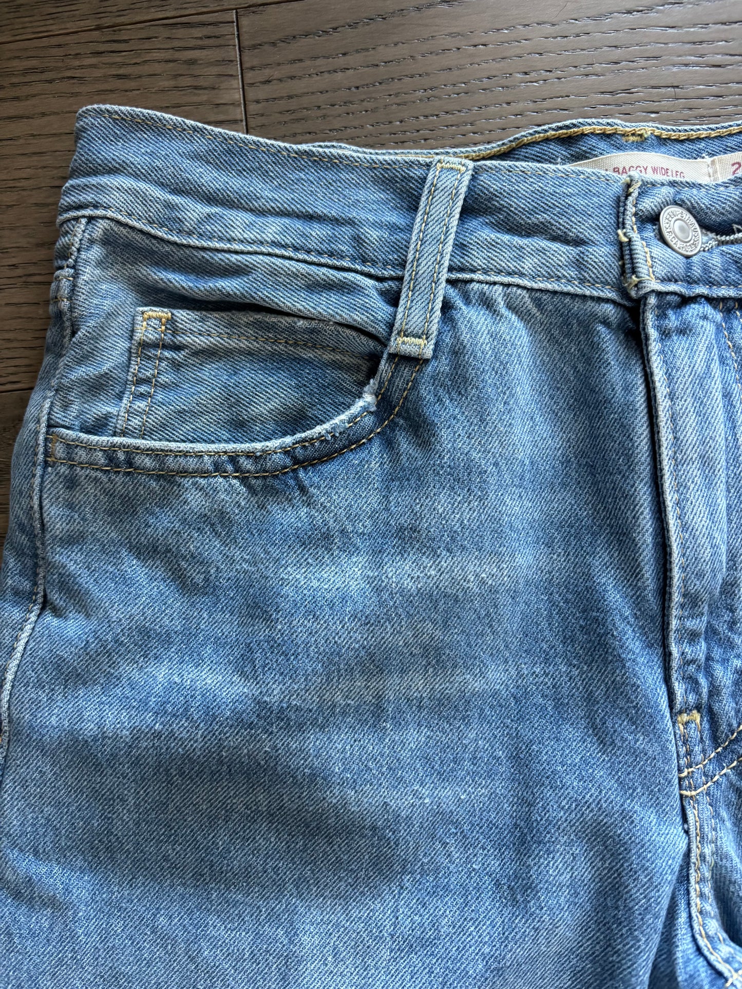 Levi’s 94 Baggy Wide Leg Panel Jeans—Sz 26W x 31L