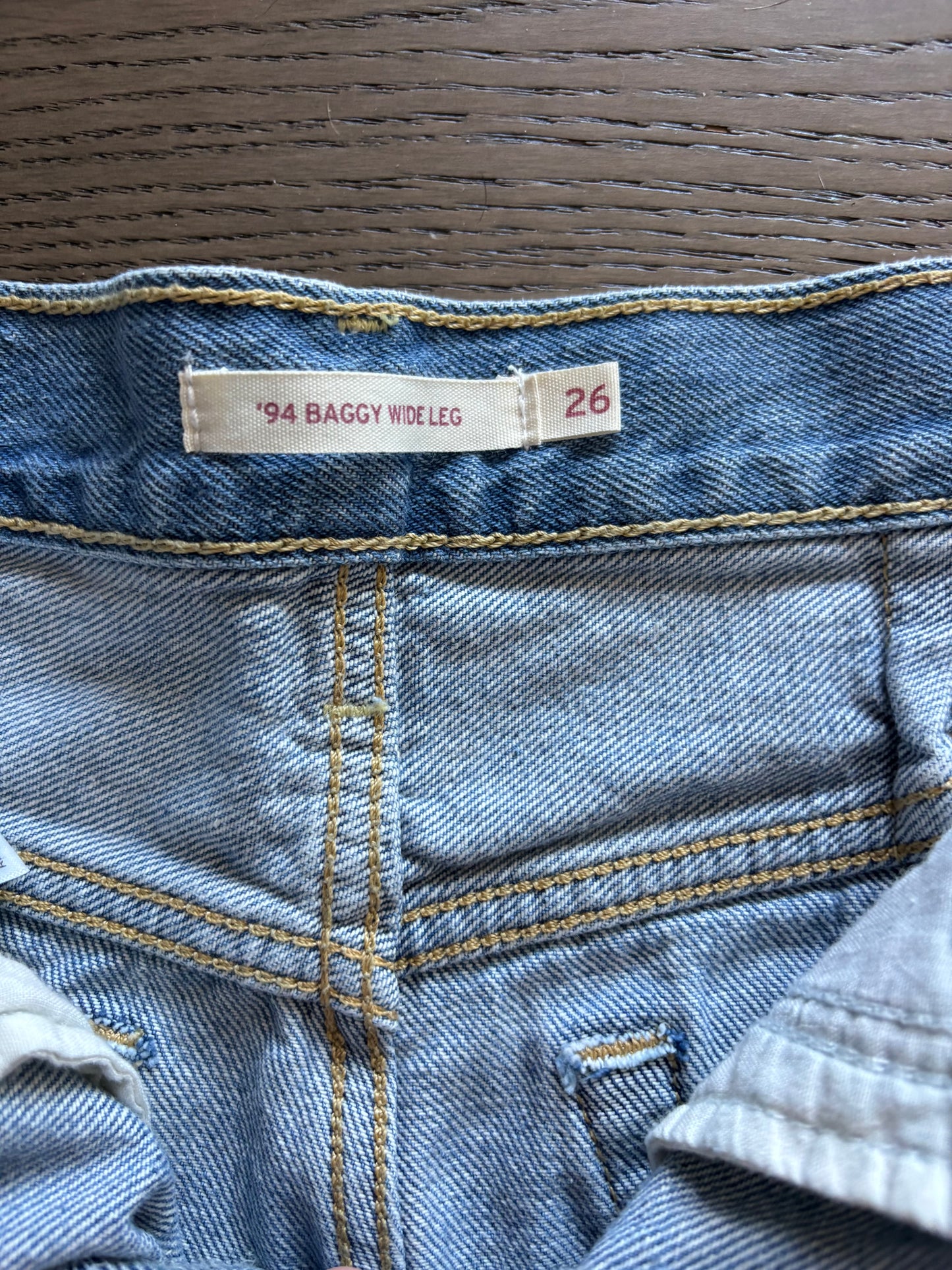 Levi’s 94 Baggy Wide Leg Panel Jeans—Sz 26W x 31L
