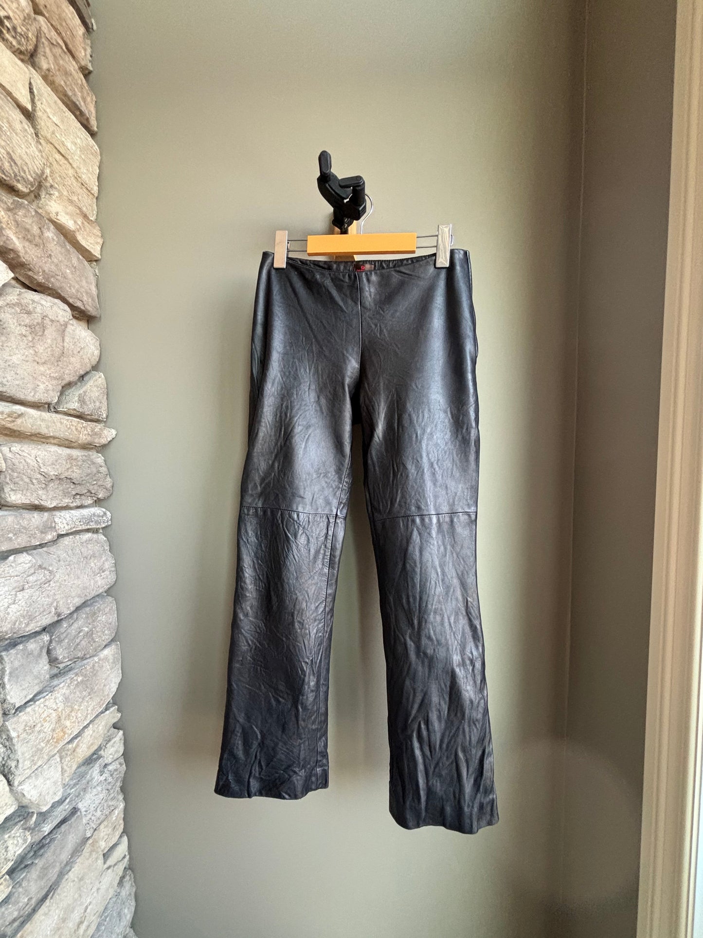 Vintage Black Leather Pants