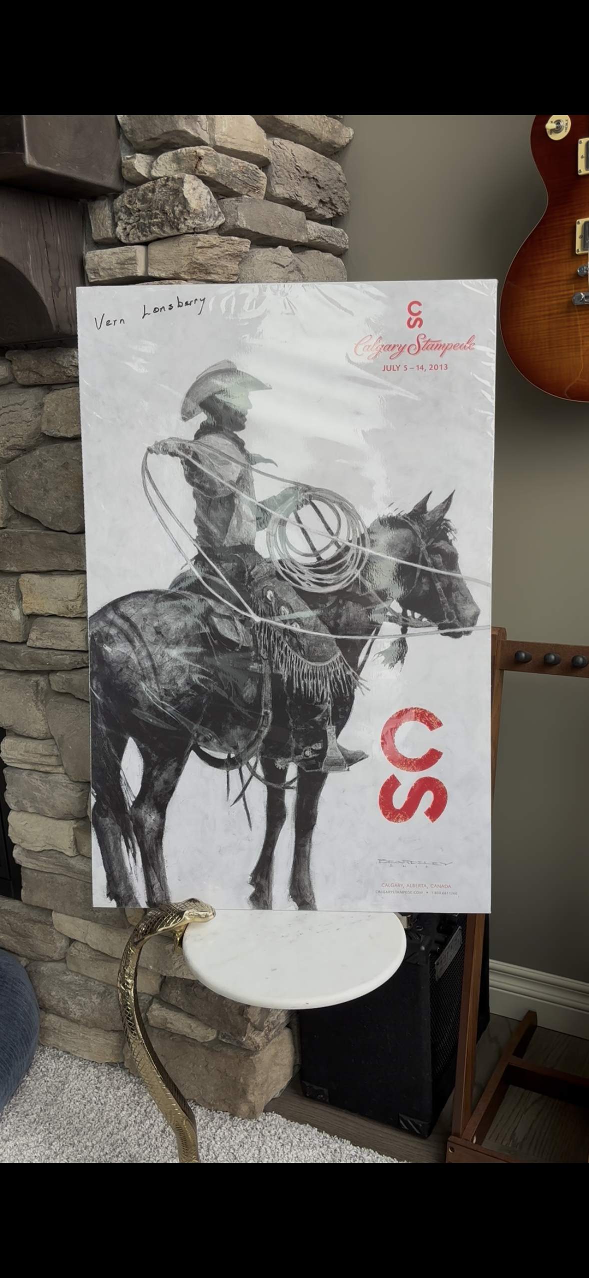 Calgary Stampede 2013–Official Poster—Coroplast Mounted—unconfirmed signed by Vern Lonsberry