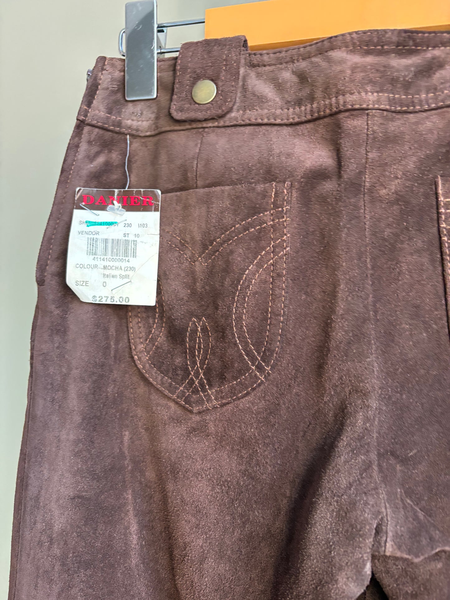Vintage Suede Bootcut Pants—Low Rise Western Flare