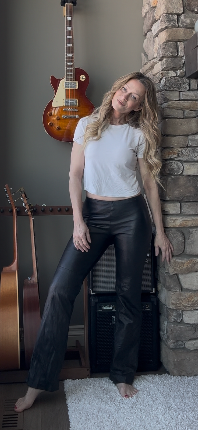 Vintage Black Leather Pants