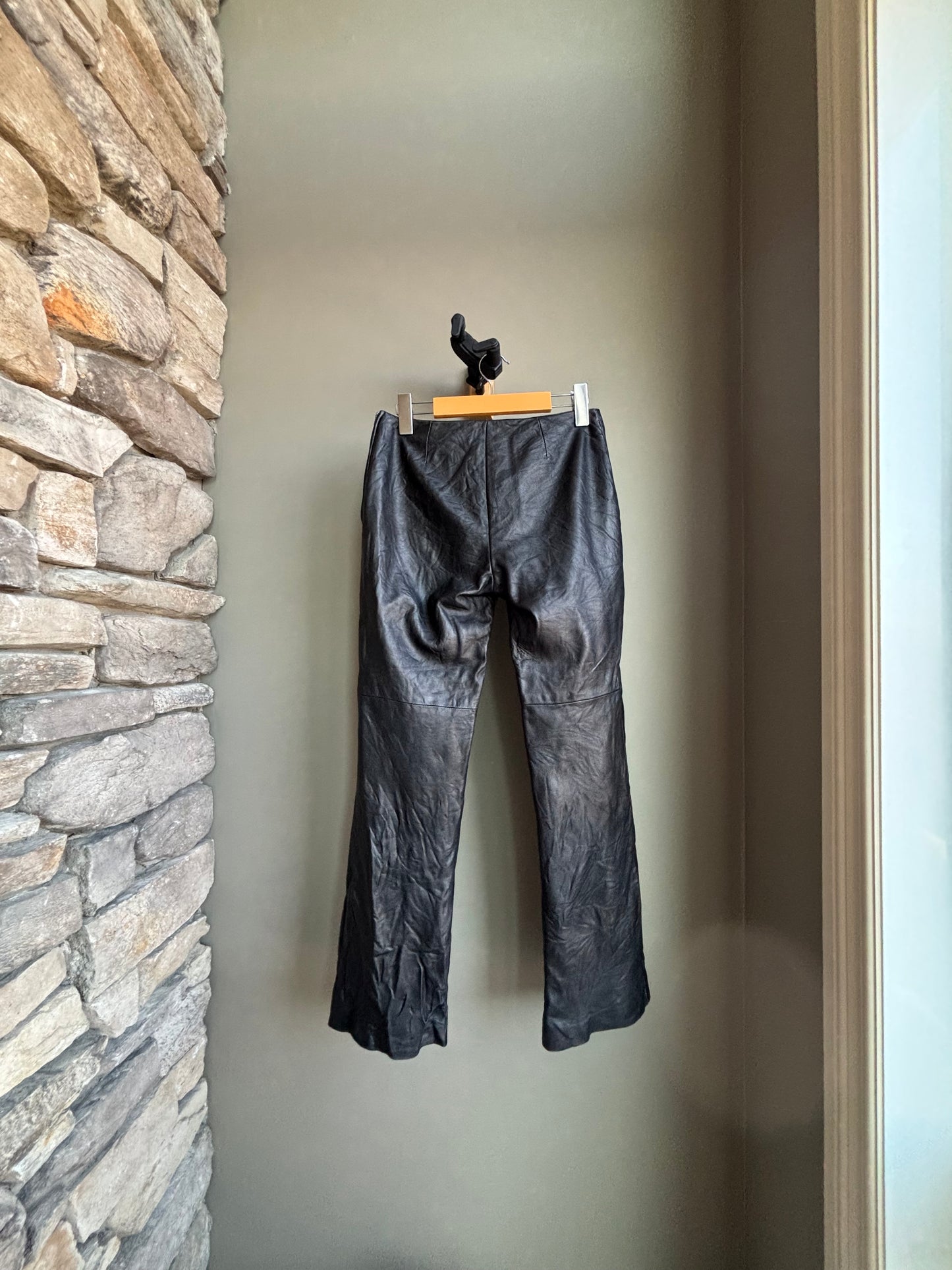 Vintage Black Leather Pants