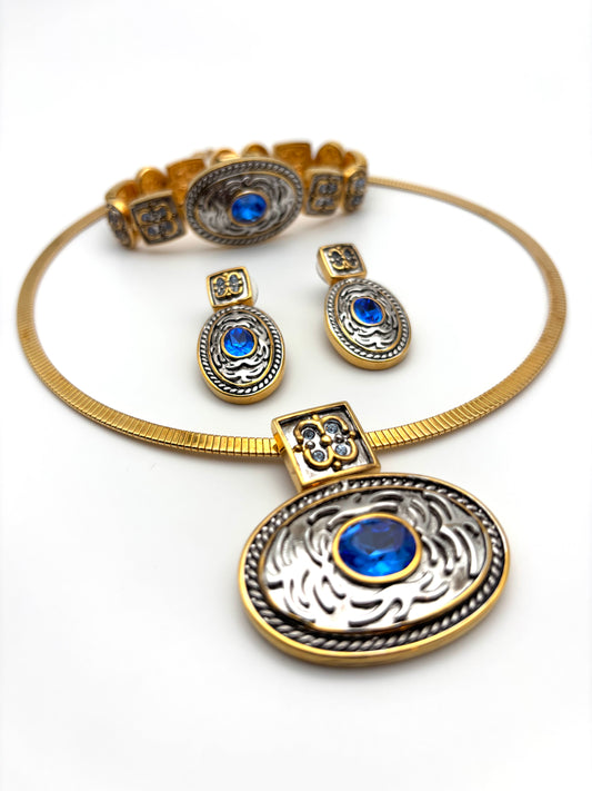 Cobalt Blue Western Statement — 3 pce Set