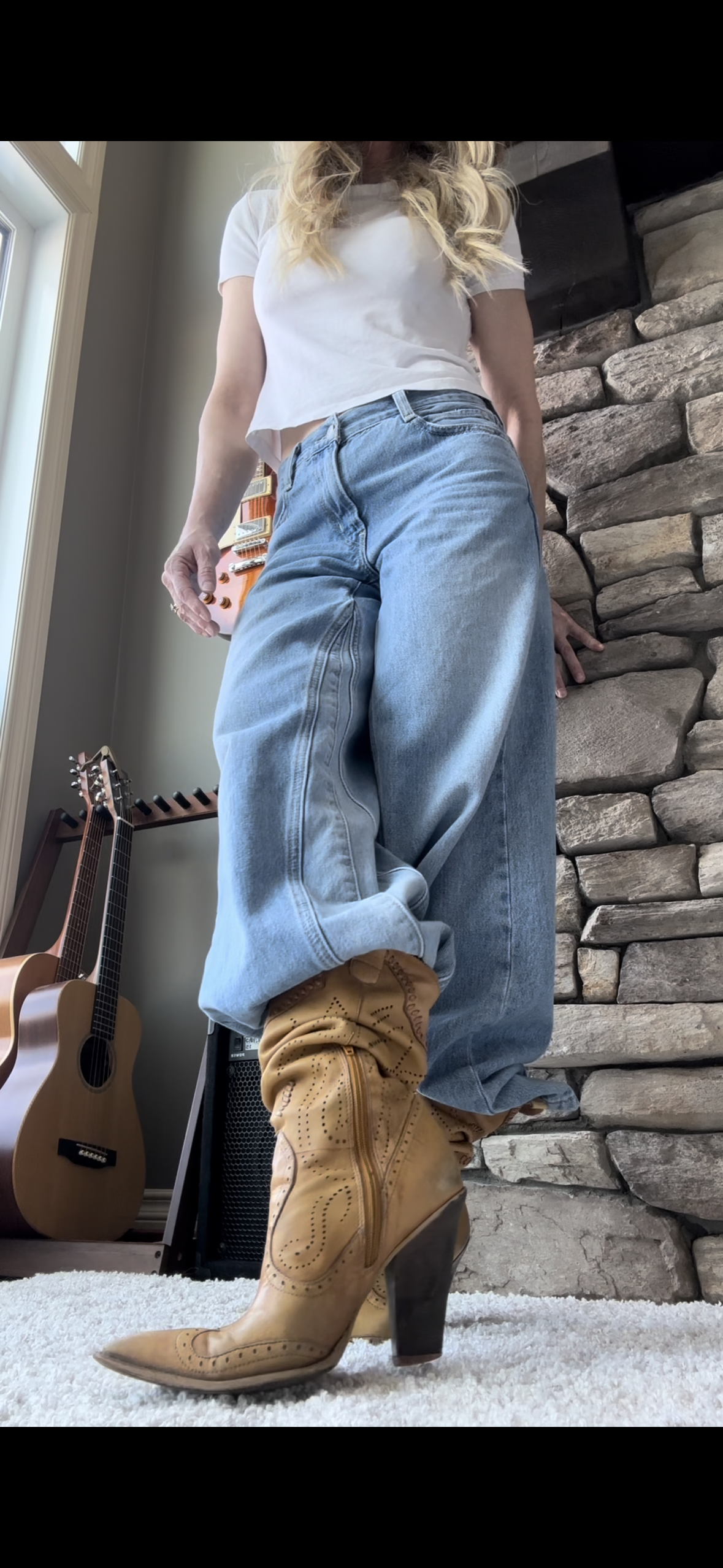 Vintage Honey Leather Western Boots - Size 8.0