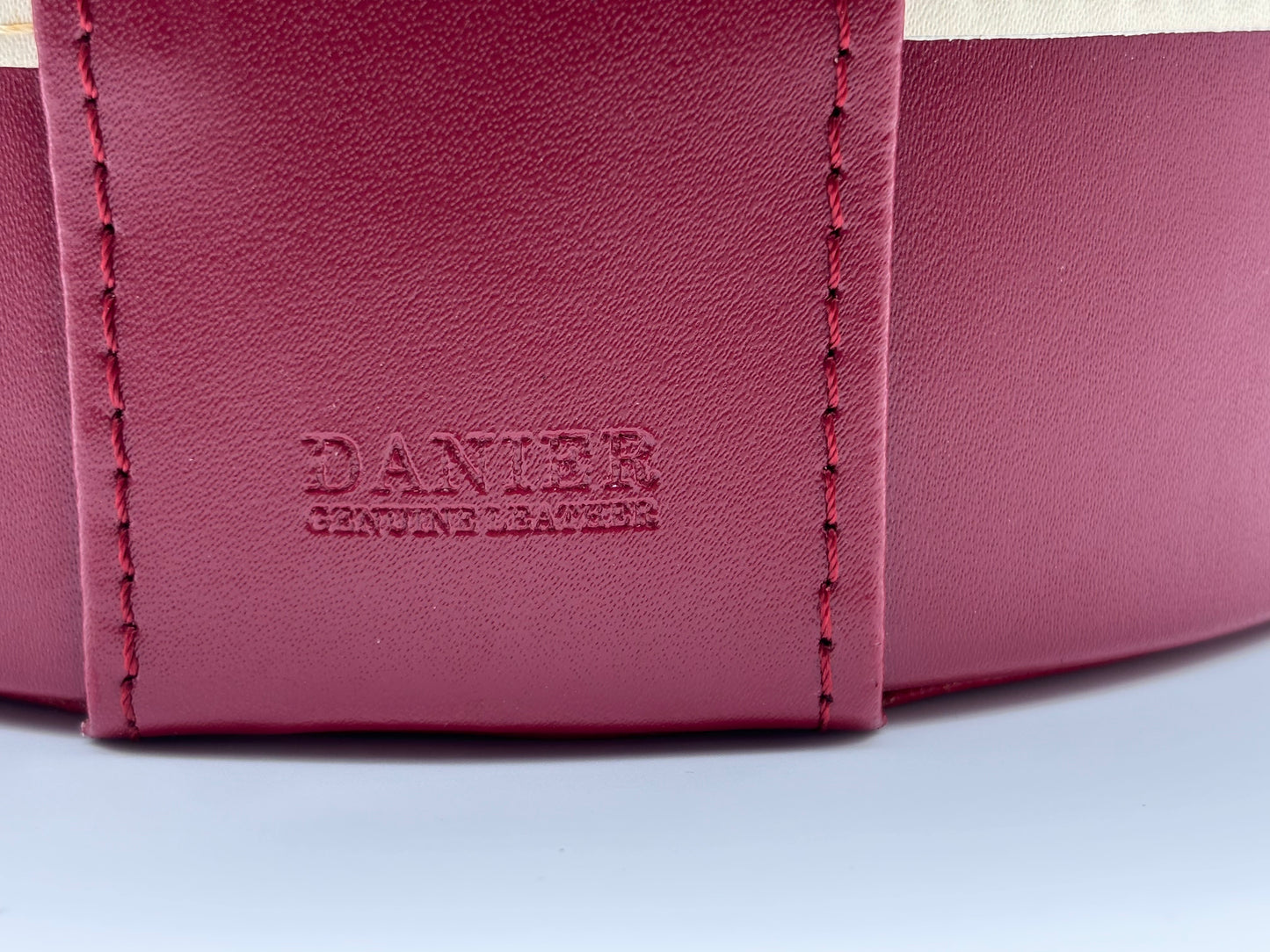 Vintage Danier Leather Box — Round with Bow detail