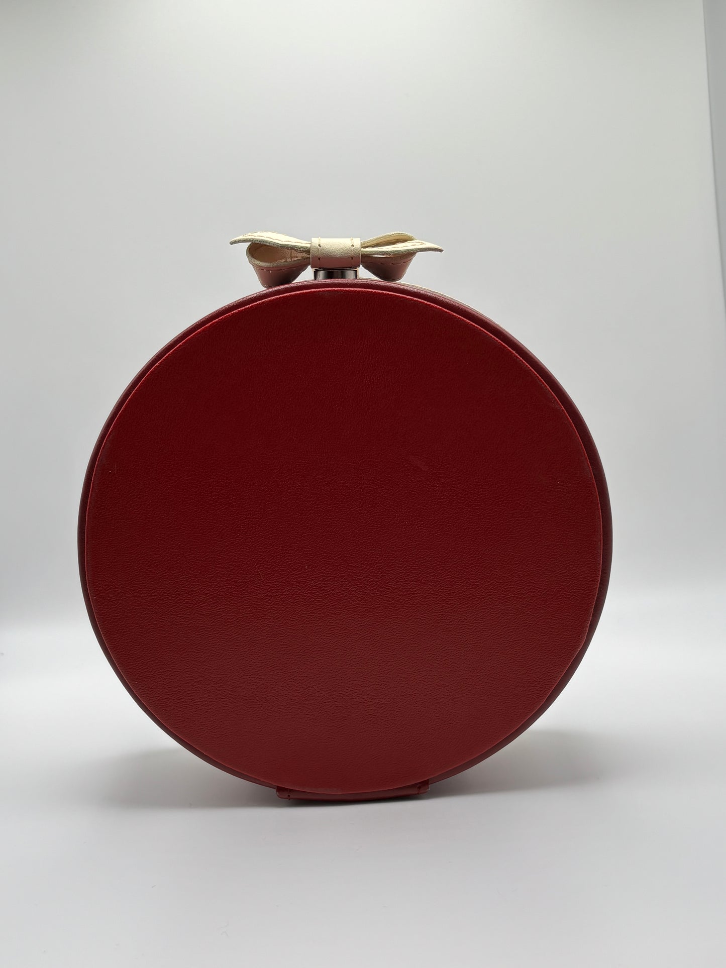Vintage Danier Leather Box — Round with Bow detail