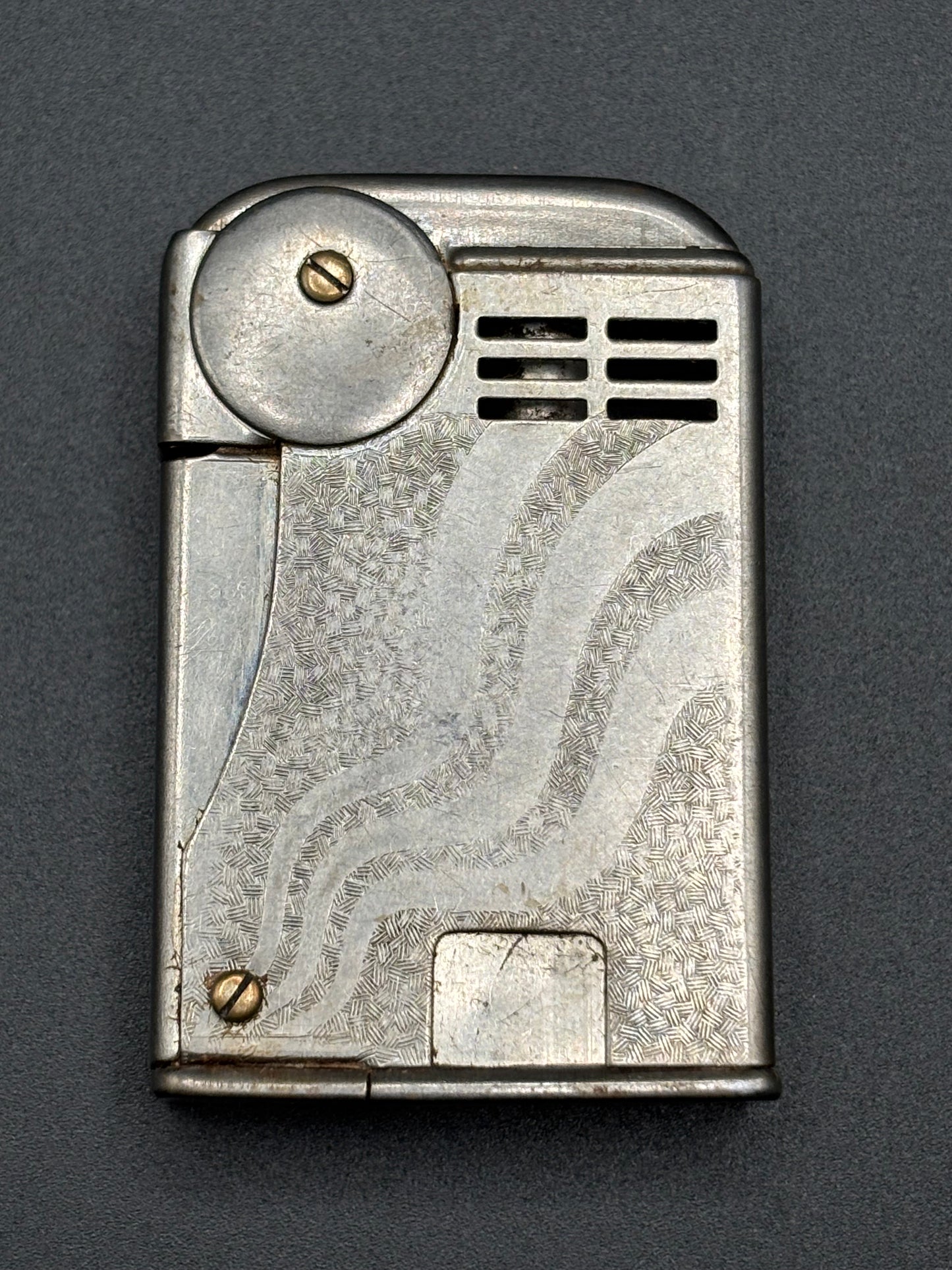 Vintage READY Austria Petrol Lighter — Art Deco Engineered Form