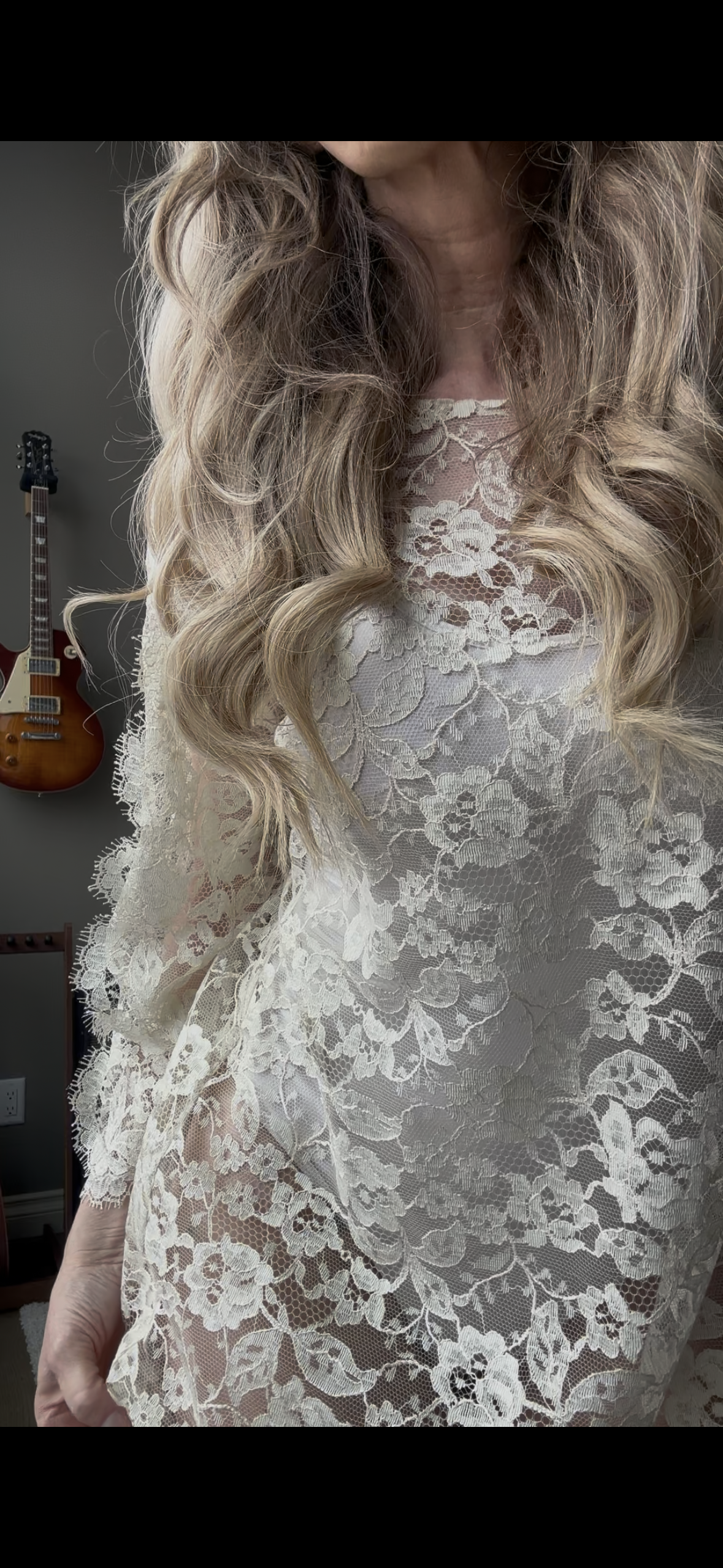 Vintage Bridal Ivory Eyelash Lace Sheath Dress