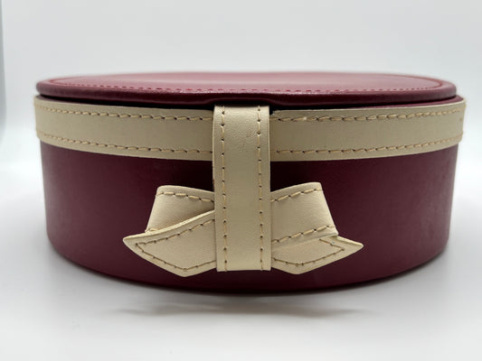 Vintage Danier Leather Box — Round with Bow detail