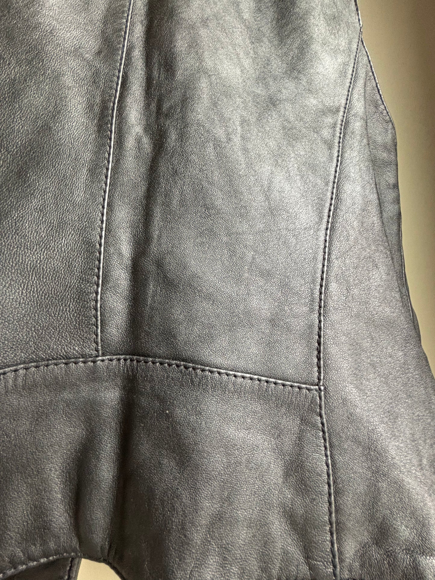 Vintage Danier Black Leather Vest XS