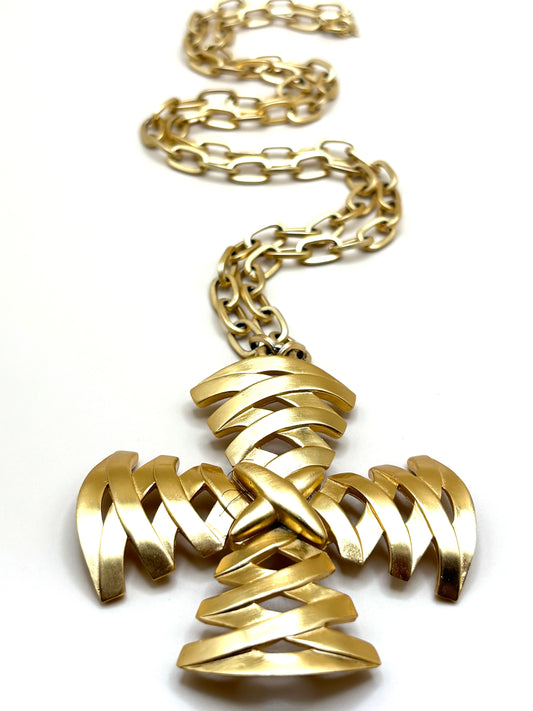 Vintage Trifari Maltese Cross Necklace